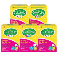 Culturelle Kids Chewables Probiotics 컬처렐 키즈 츄어블 프로바이오틱스 유산균, 60정, 5개