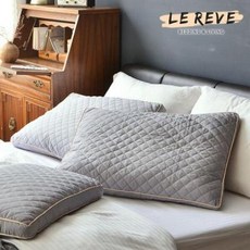 [르헤브] 알러지케어 라텍스폼 팝콘 3D 입체 베개 (40x60), 그레이, 1개