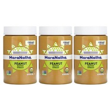 마라나타 피넛 땅콩 버터 잼 스프레드 크리미 454g x3통 글루텐프리, 3개