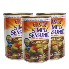 글로리푸즈 심플리 시즌드 토마토 & 오크라 통조림 글루텐 프리, 425g, 3개