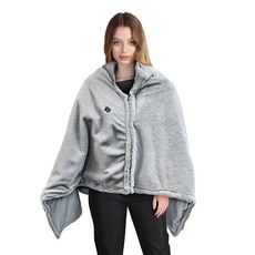 PYHO 전기 담요 스마트 발열 커버 담요 점심 휴식 웜 케이프, 그레이