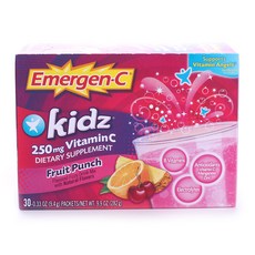 Emergen-C 兒童維生素 C 250 毫克皮脂飲料混合果汁飲料 30 包, 1個, 282克