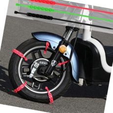 타이어체인 오토바이 스노우체인 타이어 케이블타이 미끄럼방지, 오토바이 체인 레드