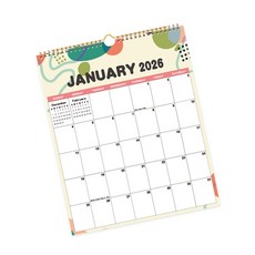 2026년 벽걸이 종이 달력 1월부터 12월까지 제공되며 가정용과 호환됩니다, 1세트, 추상 ,  추상적 개념