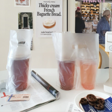 생활을그리다 커피 비닐 컵 캐리어 봉투 1구, 1개입, 200개