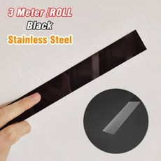 3M 스테인레스 스틸 플랫 장식 라인 벽 천장 가장자리 스트립 거실 장식에 대 한 자체 접착 가구 스티커 217860, 1cm, Stainless Steel -C