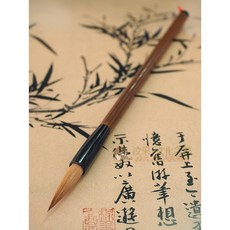 汶采 台灣製 大蘭竹(牛角桿)狼毫筆, 詳見包裝