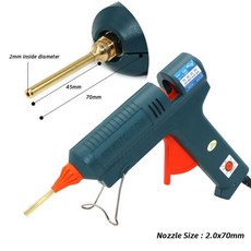 실란트핫멜트 글루 건 150W 길이 구리 노즐 온도 조절 11mm 스틱 전문가용 가정용, 07 2.0x70mm_01 150W_04 AU, 1개