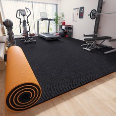 운동기구 방음 충격흡수 매트 대형 홈트레이닝 러닝머신 전용, 진회색 TPE 기본 6mm