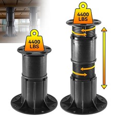 ALYCLIP 조절 가능한 높이 침대 지지대 다리 슬랫 퀸용 침대 프레임 지지대 다리 교체용 2개 세트 헤비 듀티 금속 교체용 9 45-13 8인치, Black, 9.45"-13.8"(2pc)