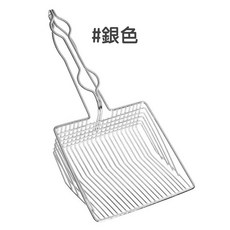 金屬貓砂鏟 貓鏟 砂鏟 貓砂 快速漏砂 一鏟即淨 高效鏟屎 寵物清潔用品 輕鬆鏟貓砂 大號貓砂鏟 人魚朵朵, 1個, 金屬貓砂鏟-銀, 銀