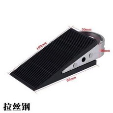 【 199出貨】家門阻器 防風門塞 門擋 免打孔專用固定楔子 頂門橡膠門檔 防撞器, 304拉絲把手門塞, 1個