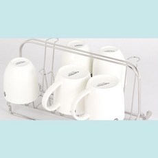 주방 식탁용 물컵 간편사용 건조용 컵걸이선반 탕비실 컵비치용 추가건조대 간편설치, 1개, 컵걸이(8P)