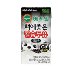 베지밀 뼈에좋은 칼슘 두유 검은콩 190mlx24팩, 190ml, 24개