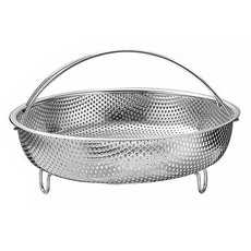 리브문 스텐 손잡이 채반 찜기, 1개, 22.5cm