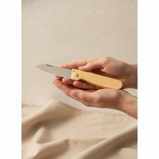 STC 접이식 과도 휴대용 캠핑 주방 칼 21cm, 1개, 옐로우