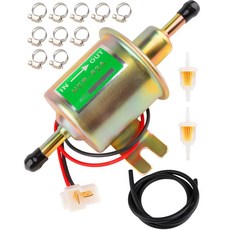 클라툰 유니버설 전기 연료 펌프 12V 카뷰레터 잔디깎이 소형 엔진 모터사이클 ATV용 인라인 저압 3-6 PSI, pump kit, 1