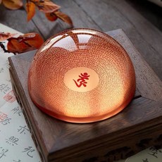 【沁月珠華】文殊菩薩楞嚴咒擺件 中國風水晶鎮紙 書法創意鎮尺壓尺 文房四寶鎮紙擺件, 楞嚴咒, 1個