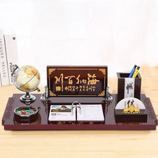 책상정리트레이 펜꽂이 명함 세트 메모지함 책상소품, 1개, V. 정직 모든 강을 품으며 48x4cm