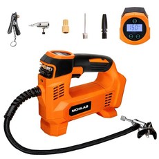 Nichilas DEWALT 20V MAX 배터리용 타이어 팽창기 휴대용 공기 압축기 자동 타이어 펌프 디지털 압력 게이지 120PSI 포함 자동차 트럭 자전거 공용, Nichilas DEWALT 20V MAX 배터리용 타