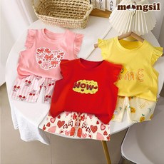 몽실이 프릴소매 여아 나시 실내복 아동 어린이 키즈 민소매 여름 외출복 상하복