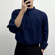 CONFIAR 亨利領素色襯衫 TC6109