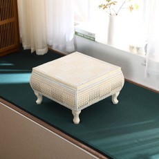 藤編日式實木收納茶幾 榻榻米飄窗小桌子, 1個, 單個小號桌子40*40,整裝