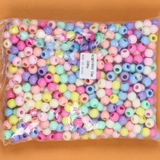대용량 파스텔 큰 구멍 비즈 500g 구슬 유아 어린이 비즈구슬 비즈세트 컬러비즈, 12mm