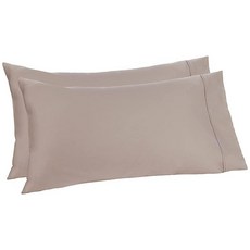 Amazon Aware 100% 유기농 면 300수 베개 커버 표준 세트 킹 화이트 2팩 101.6cm x 50.8cm(40 x 20인치)