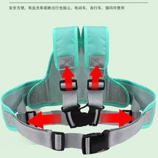 桃園有貨 兒童機車安全帶 寶寶機車背帶 電瓶車背帶 兒童後座背帶 兒童機車安全背帶 兒童安全帶 摩託車安全帶 D5, 綠色隨機圖案
