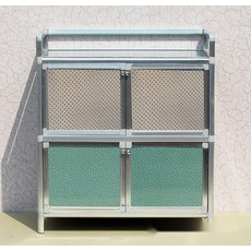 주방 그릇장 찬장 이동식 알루미늄 다용도 수납장, 13. 2단 와이드 아이보리