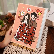 原創情侶相冊本婚紗照收納大容量家庭裝5寸6插頁式結婚照片收納冊 VG31, 喜結良緣【西式婚禮】熱銷款,全豎版5寸100張（標準過塑都能放）