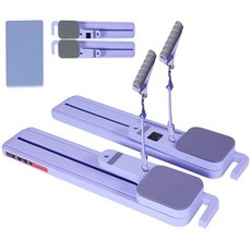 WAUKN 2025 업그레이드된 필라테스 리포머 기계 360° 전신 토닝 홈 운동 장비 코어 및 복부 강도를 위한 다기능 보드 스마트 LCD 트래커 퍼플 176323, 푸시업