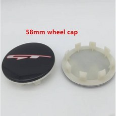 휠캡 허브스페이스 자동차 엠블럼 휠 허브 센터 캡 배지 커버 스티커 스타일링 액서리 3D 58mm 59mm 4 개 [호환], 58mm GT