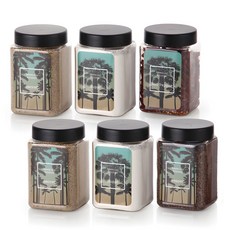 비프로젝트 하와이안 양념통 세트, 1개, 양념통 사각 600ml + 스티커 8종