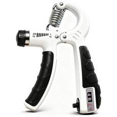 LINGPENG 200kg Heavy-Duty Hand Gripper Professional Max Resistance Forearm & Wrist Strengthener, Black White, 1개