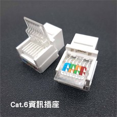 SY-563 Cat.6 資訊插座，免工具安裝網路插座, 1個, Cat.6資訊插座