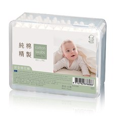 KUKU 酷咕鴨 嬰幼兒專用 安全棉花棒 60入, 1個