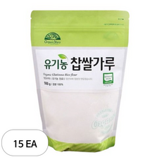 OrganicStory 유기농 찹쌀가루, 500g, 15개