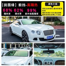 【台灣發貨】客製化汽車窗貼 隔熱紙 隔熱膜 隔熱單嚮膜 節能靜電隔熱膜 夏季汽車側窗車窗貼 車身 後擋 前擋 隔熱膜, 前檔-田園綠【1米*1.5米長】