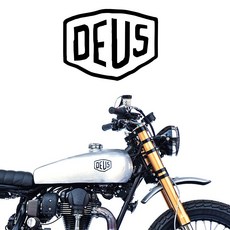 오토바이 데칼 스티커 데우스 deus 스타일 2번 양각 사이즈15cm, 1개, 레드