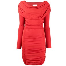 쥬세페디모라비토 카울 넥 주름 미니 드레스