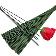 졸업 꽃다발 만들기 공예 꽃철사, 23개, 녹색 20호