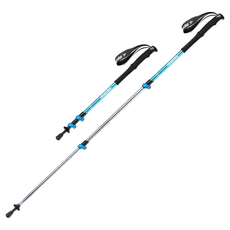 WELLHIKE SWS 三節7075鋁合金登山杖，輕量健走登山滑雪杖，多色可選, 1個, 6061鋁合金登山杖藍色(255g)
