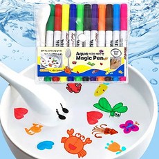 attizone 아쿠아 매직펜 물에 뜨는 그림 스티커 워터매직펜 플로팅펜, (_아쿠아 매직펜__), 1개