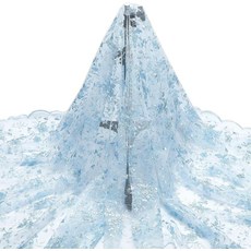 폴리에스터 가제 자수 원단 의류 액세서리 130x0.05cm 라이트 블루 2야드