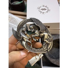 美鞍 男士植鞣真皮雕花手工皮帶