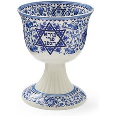 Spode 스포이드 유다이카 키덜미 컵 | 샤브바트 및 명절용 줄기 6온스 고운 도자기로 제작 식기세척기 사용 가능, 1개