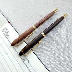 고급 리얼 우드 원목 볼펜 부드러운 중성볼펜 (Araium), AI_02 칠흑색