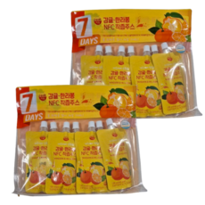 자임 감귤 한라봉 NFC 착즙주스, 14개, 100ml